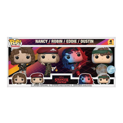 Nancy, Robin, Eddie & Dustin Stranger Things Funko Pop! Vinyl 4 Pack