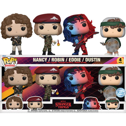 Nancy, Robin, Eddie & Dustin Stranger Things Funko Pop! Vinyl 4 Pack